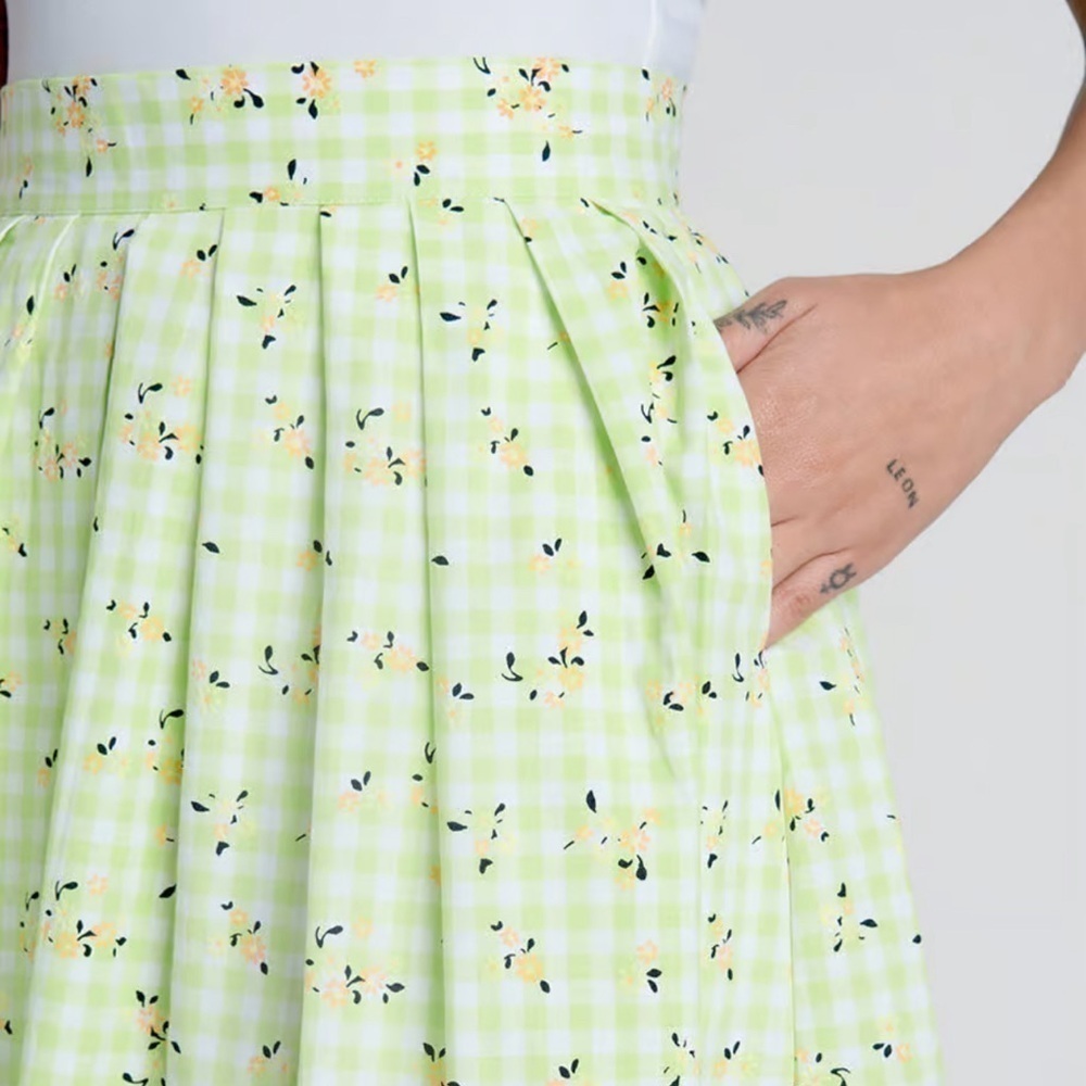 ModCloth Imagine the Possibilities A-Line Floral Cottagecore 70s Skirt Size 16 - Picture 4 of 11